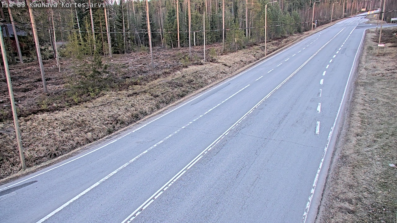 Weather Camera Image Väg 63 Kauhava Kortesjärvi, Kauhava, Etelä-Pohjanmaa