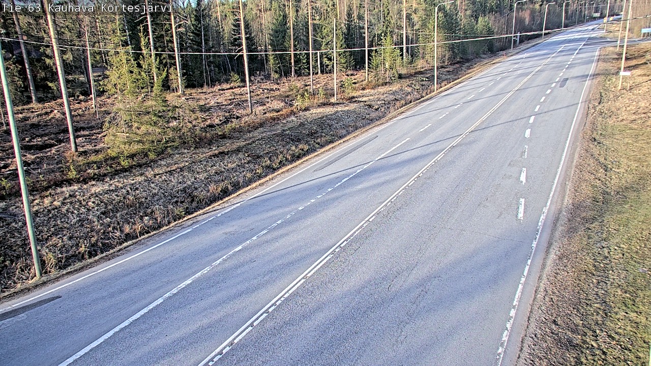 Weather Camera Image Väg 63 Kauhava Kortesjärvi, Kauhava, Etelä-Pohjanmaa