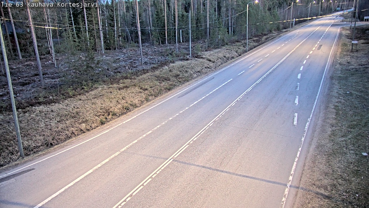 Weather Camera Image Väg 63 Kauhava Kortesjärvi, Kauhava, Etelä-Pohjanmaa