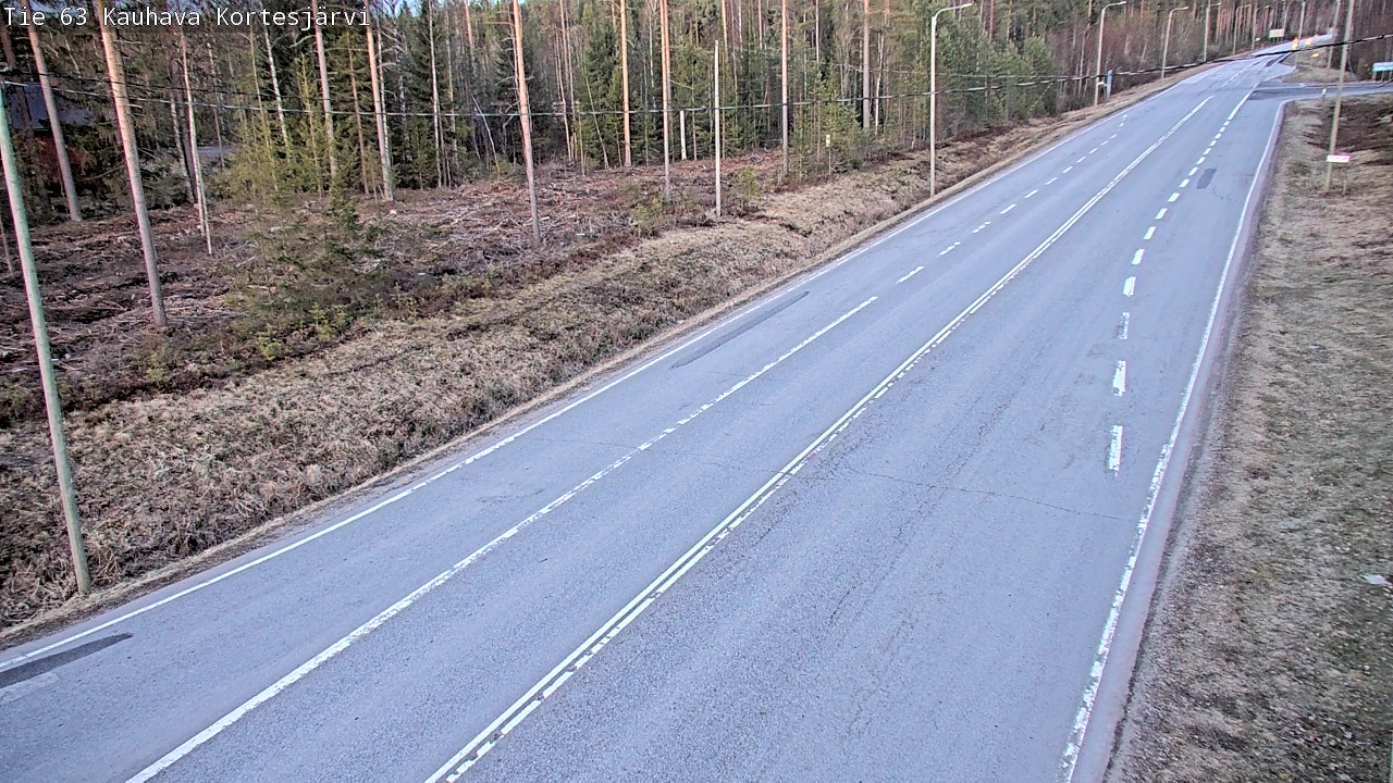Weather Camera Image Väg 63 Kauhava Kortesjärvi, Kauhava, Etelä-Pohjanmaa