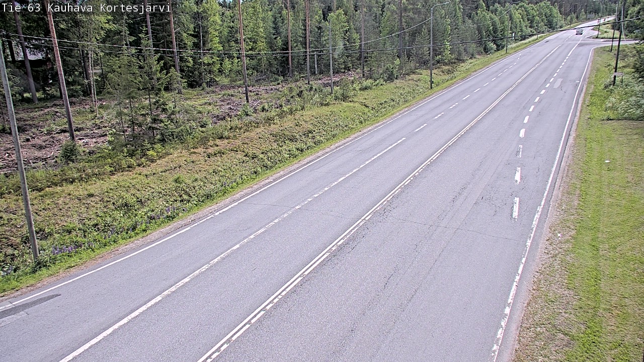Weather Camera Image Väg 63 Kauhava Kortesjärvi, Kauhava, Etelä-Pohjanmaa