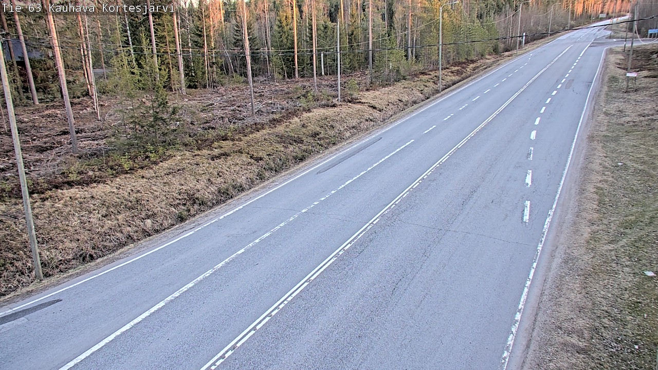 Weather Camera Image Väg 63 Kauhava Kortesjärvi, Kauhava, Etelä-Pohjanmaa