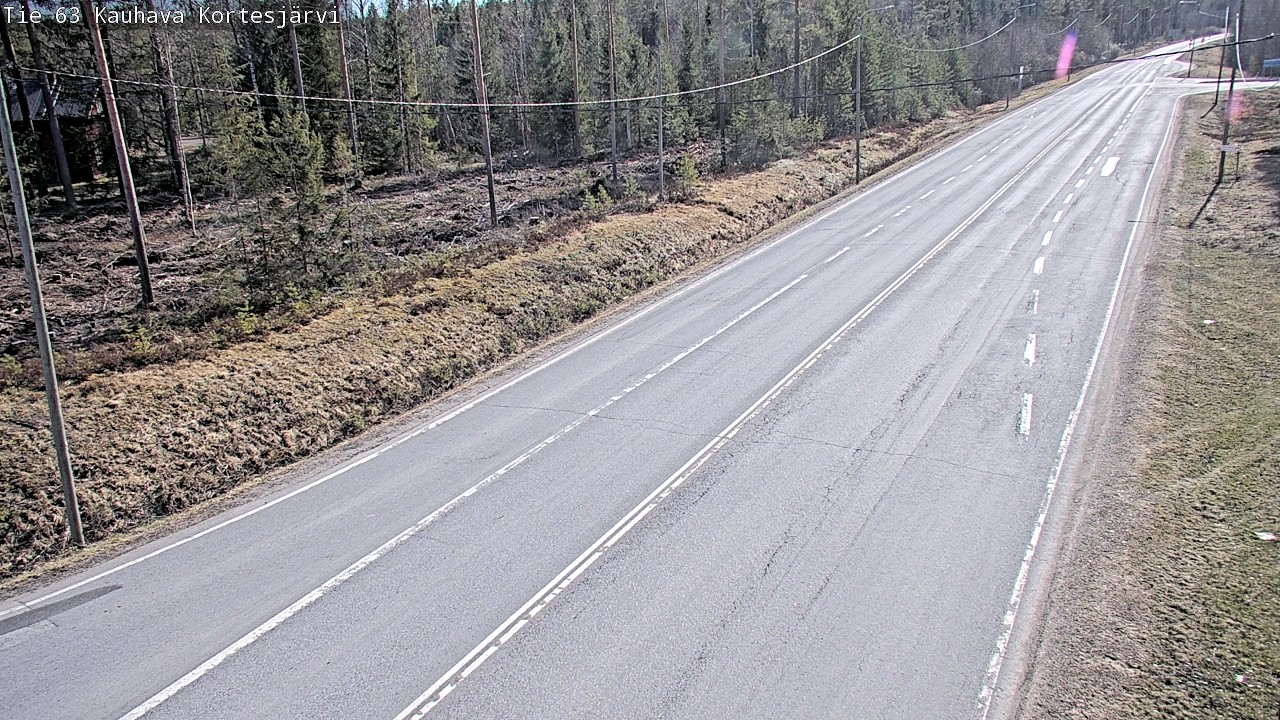 Weather Camera Image Väg 63 Kauhava Kortesjärvi, Kauhava, Etelä-Pohjanmaa