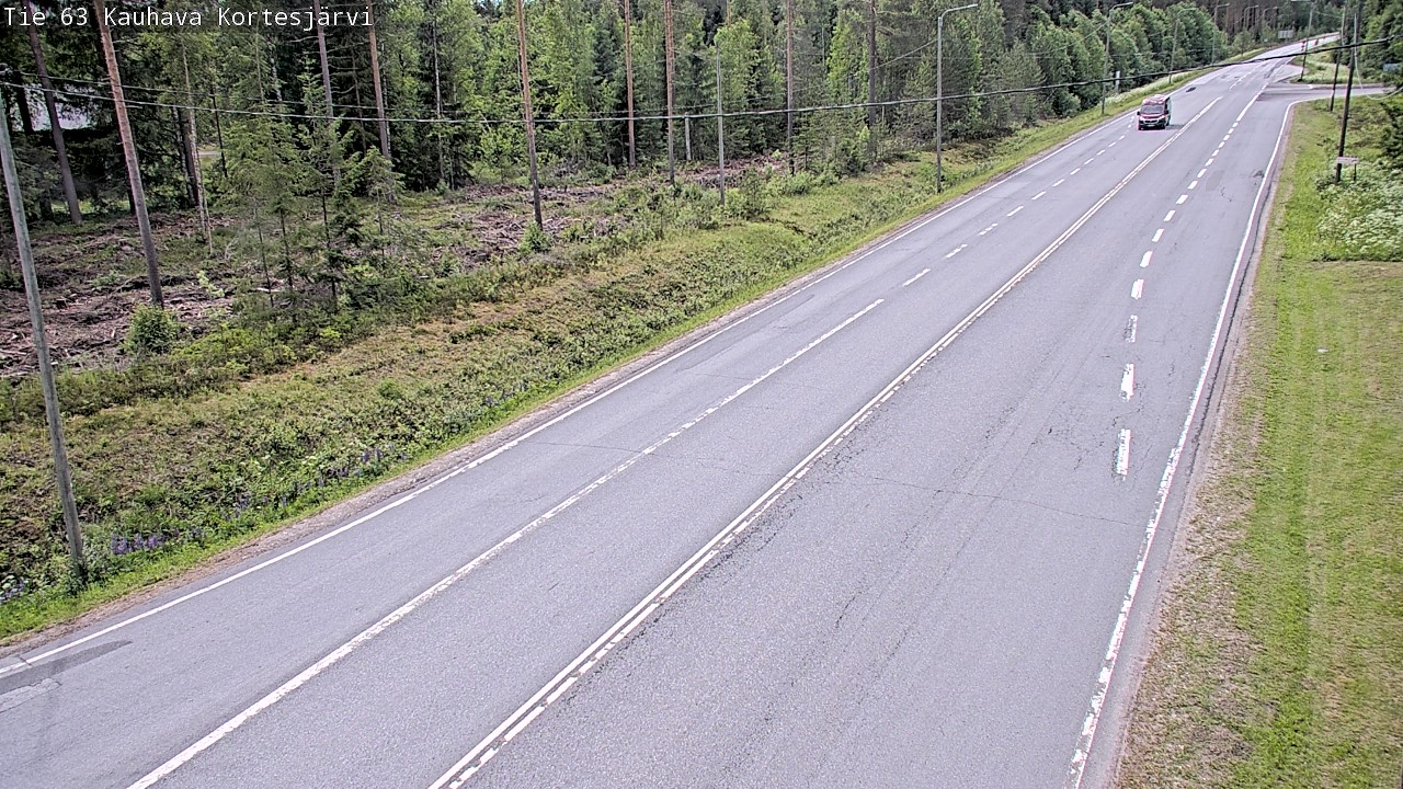 Weather Camera Image Väg 63 Kauhava Kortesjärvi, Kauhava, Etelä-Pohjanmaa