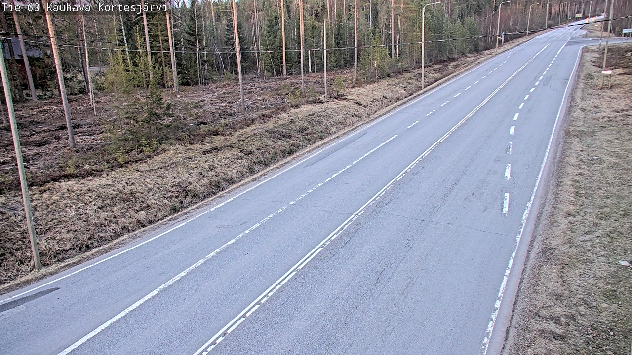 Weather Camera Image Väg 63 Kauhava Kortesjärvi, Kauhava, Etelä-Pohjanmaa