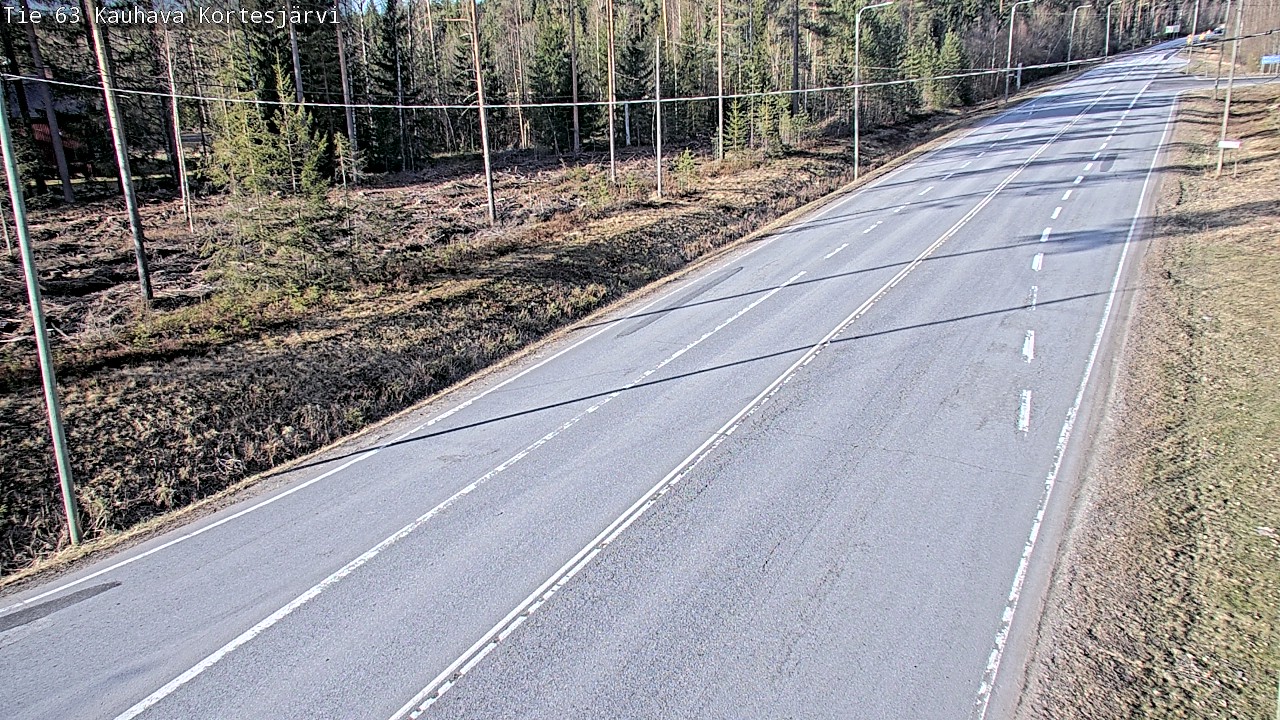 Weather Camera Image Väg 63 Kauhava Kortesjärvi, Kauhava, Etelä-Pohjanmaa