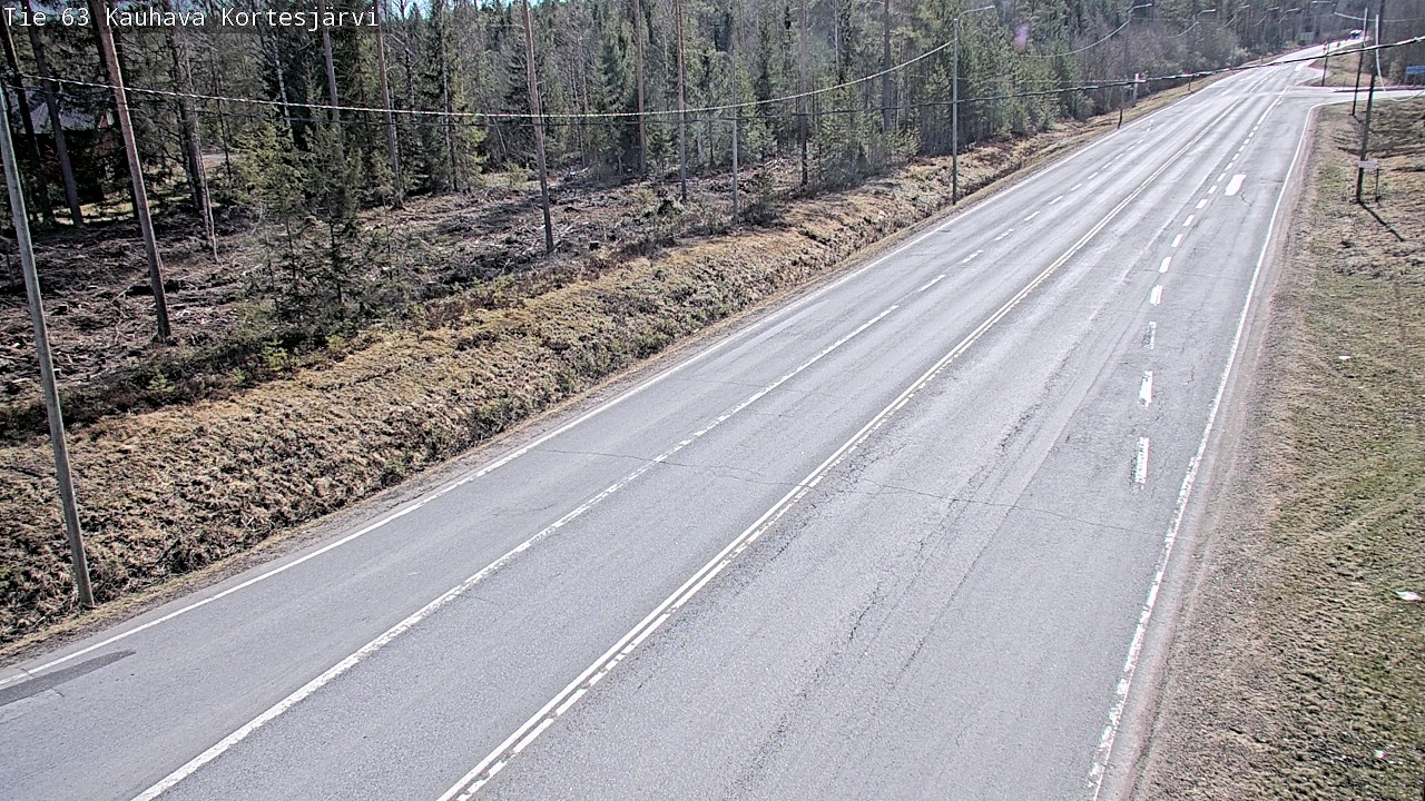 Weather Camera Image Väg 63 Kauhava Kortesjärvi, Kauhava, Etelä-Pohjanmaa