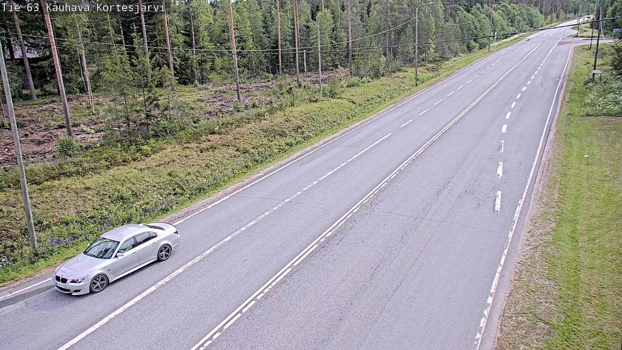 Weather Camera Image Väg 63 Kauhava Kortesjärvi, Kauhava, Etelä-Pohjanmaa