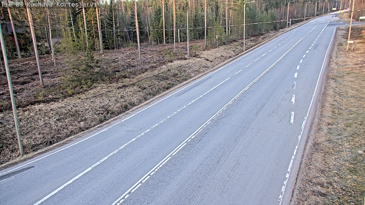 Weather Camera Image Väg 63 Kauhava Kortesjärvi, Kauhava, Etelä-Pohjanmaa