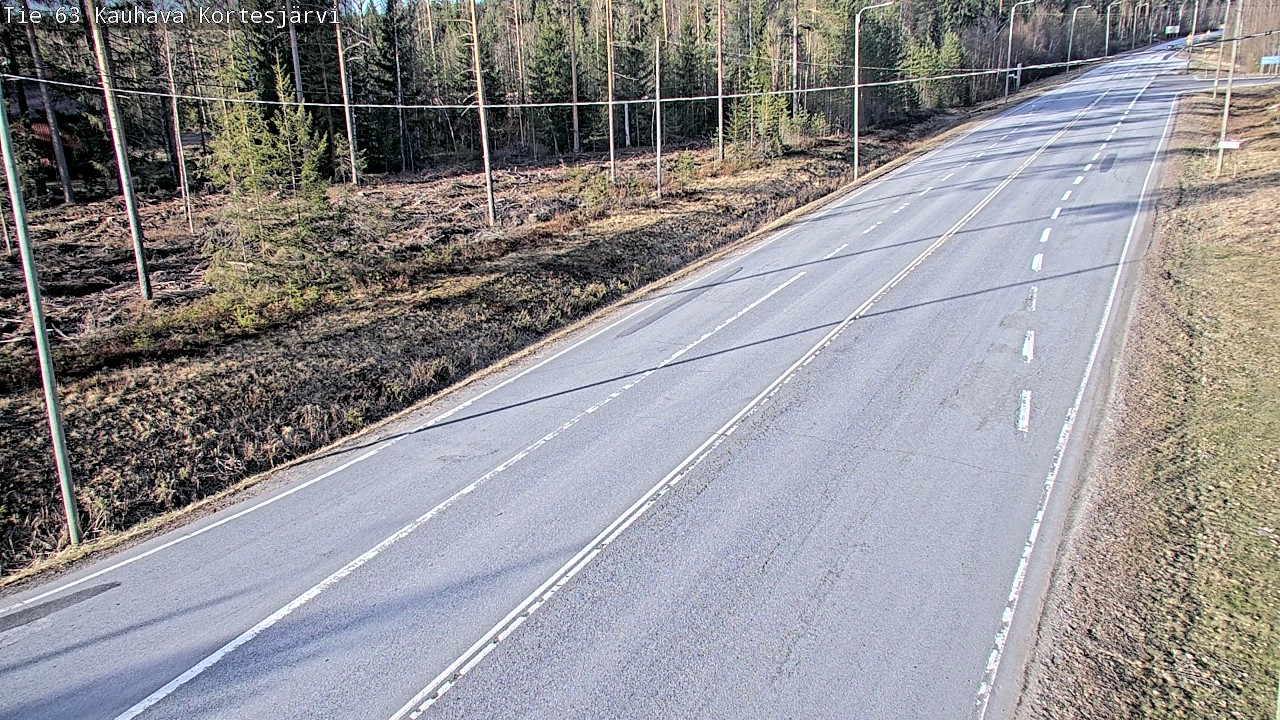 Weather Camera Image Väg 63 Kauhava Kortesjärvi, Kauhava, Etelä-Pohjanmaa