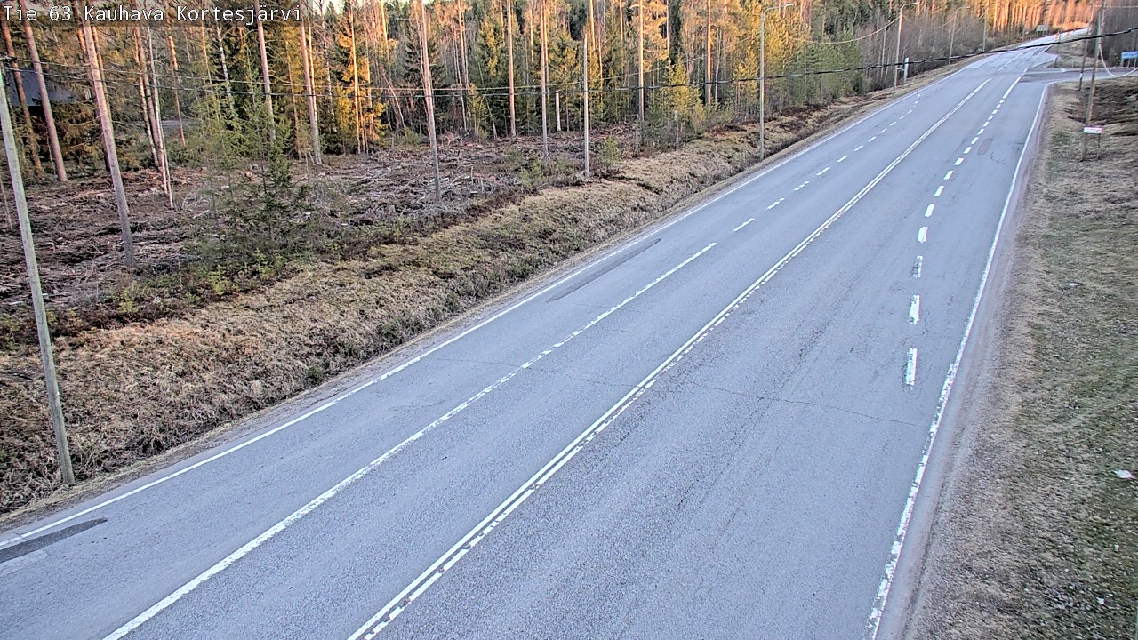 Weather Camera Image Väg 63 Kauhava Kortesjärvi, Kauhava, Etelä-Pohjanmaa
