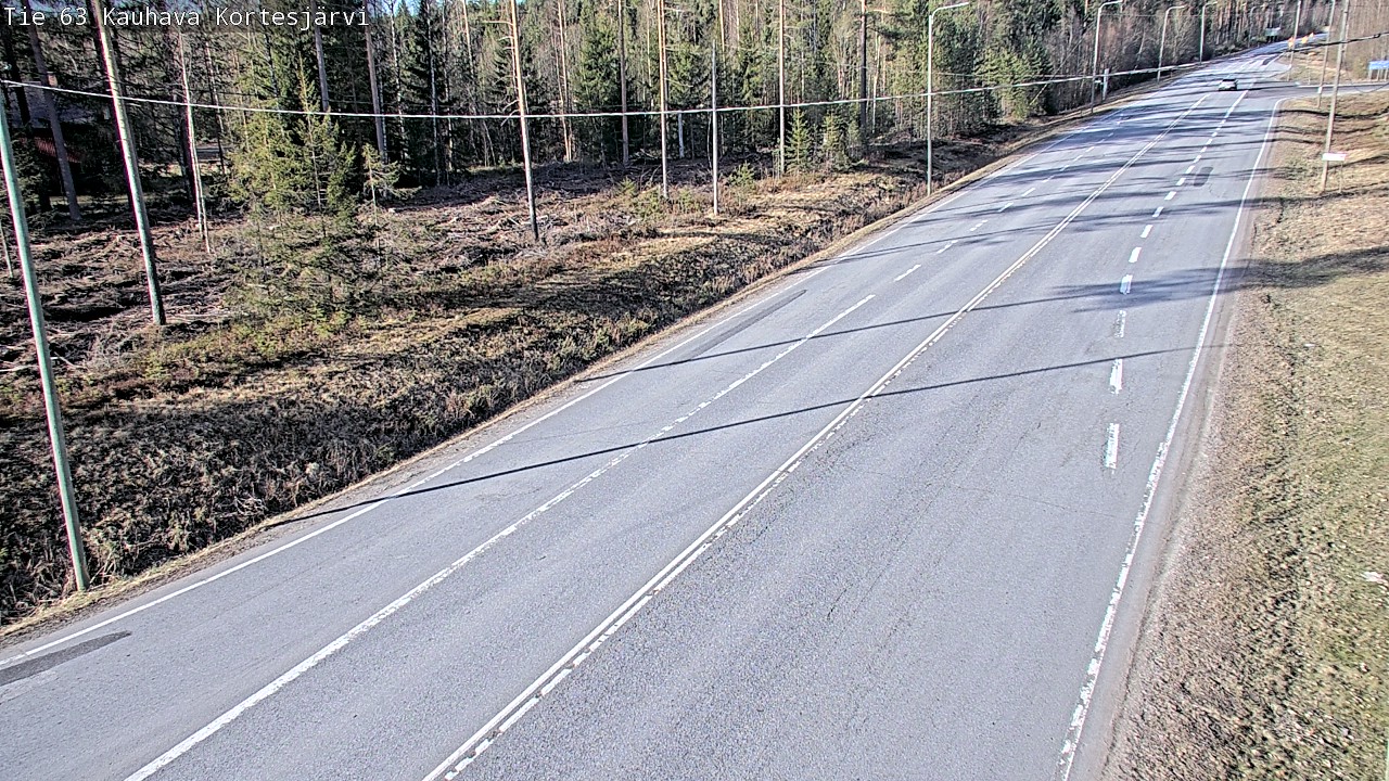Weather Camera Image Väg 63 Kauhava Kortesjärvi, Kauhava, Etelä-Pohjanmaa