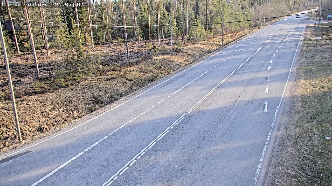 Weather Camera Image Väg 63 Kauhava Kortesjärvi, Kauhava, Etelä-Pohjanmaa
