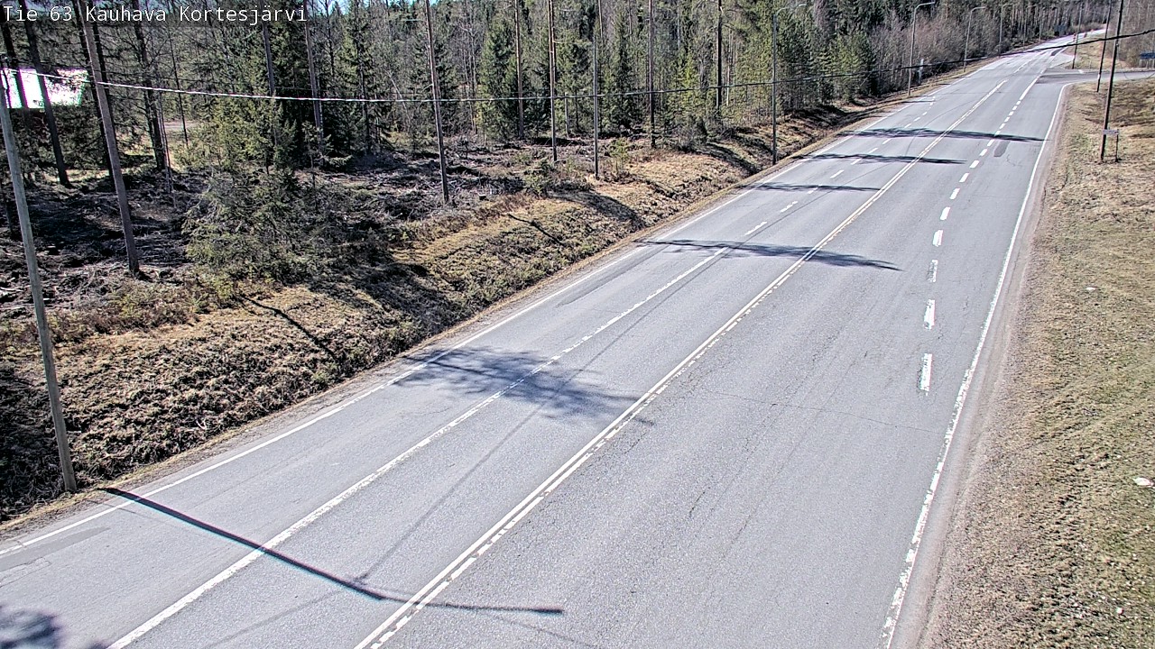 Weather Camera Image Väg 63 Kauhava Kortesjärvi, Kauhava, Etelä-Pohjanmaa