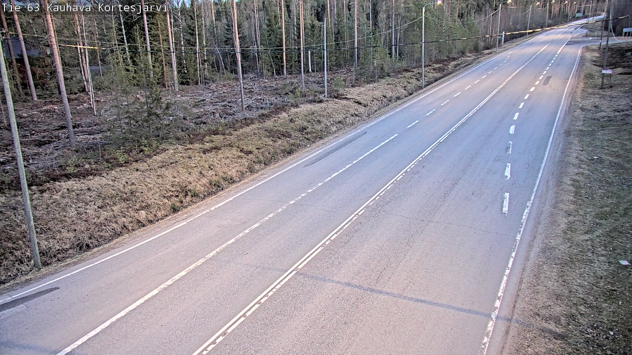 Weather Camera Image Väg 63 Kauhava Kortesjärvi, Kauhava, Etelä-Pohjanmaa