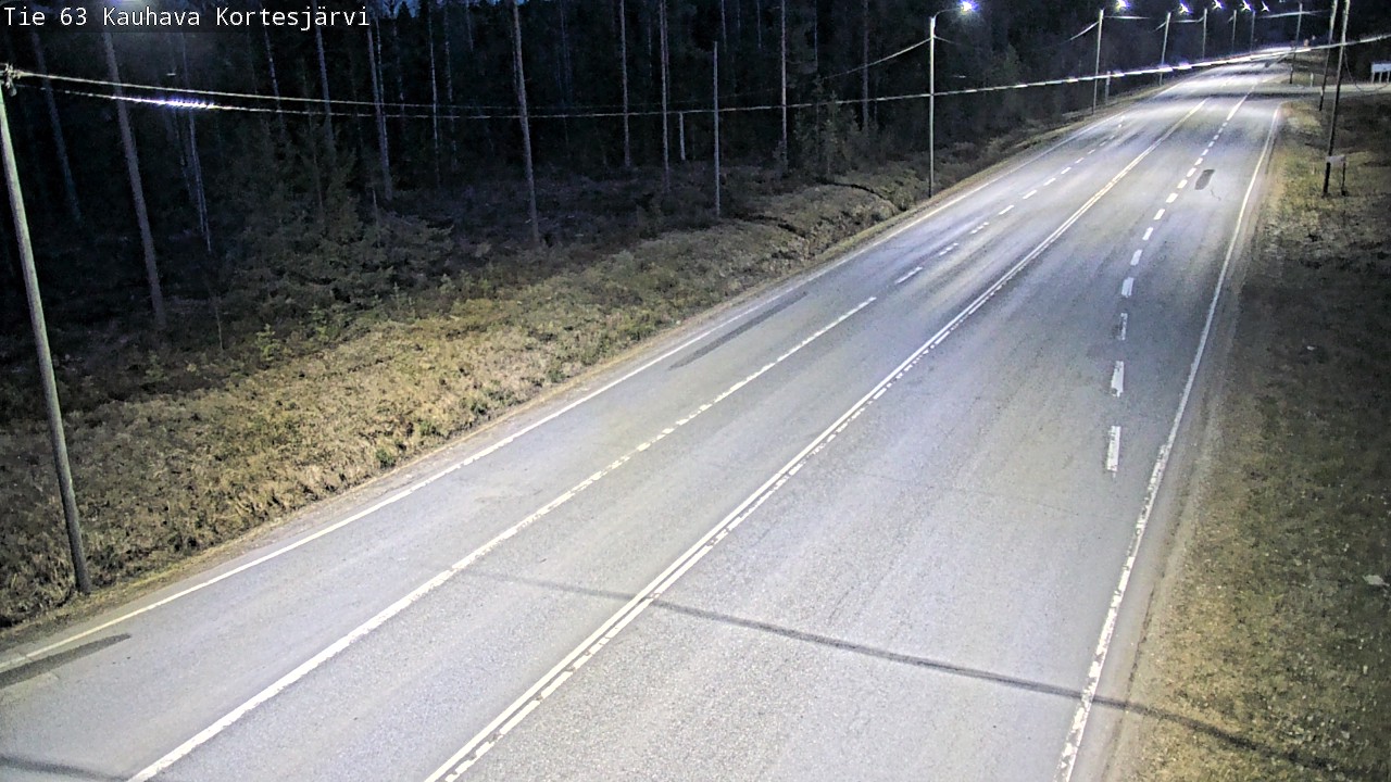 Weather Camera Image Väg 63 Kauhava Kortesjärvi, Kauhava, Etelä-Pohjanmaa