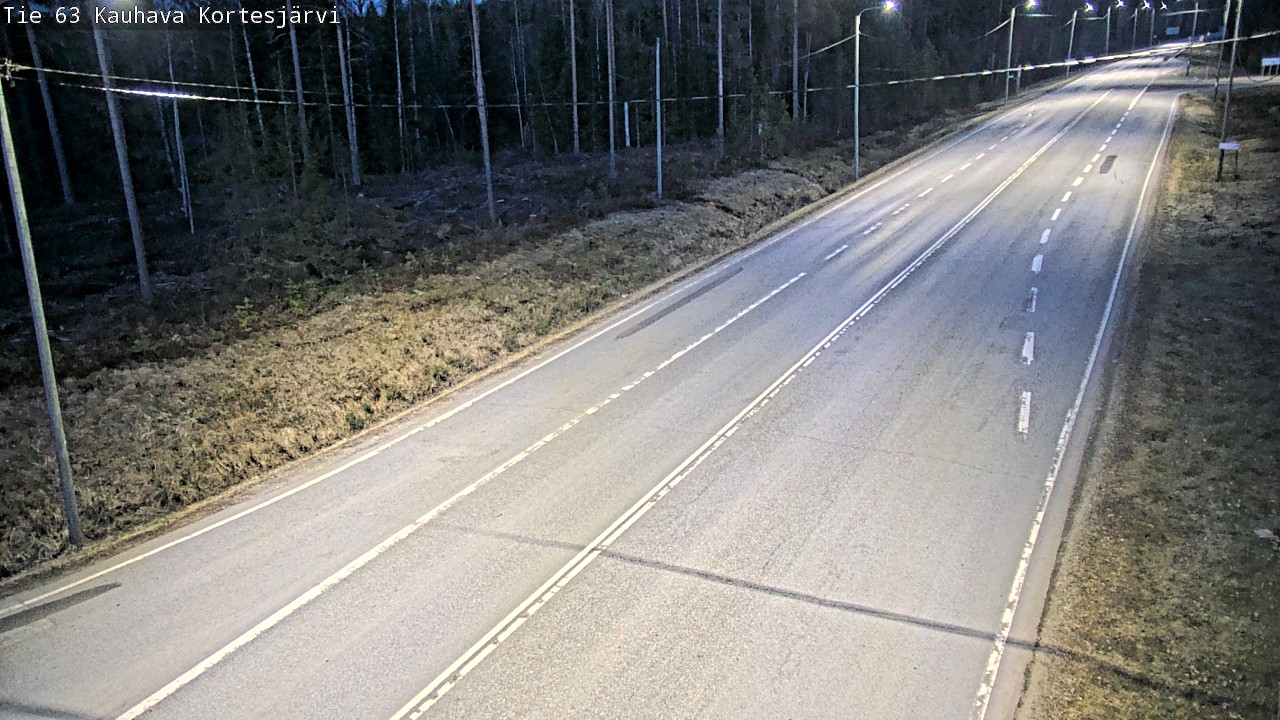 Weather Camera Image Väg 63 Kauhava Kortesjärvi, Kauhava, Etelä-Pohjanmaa