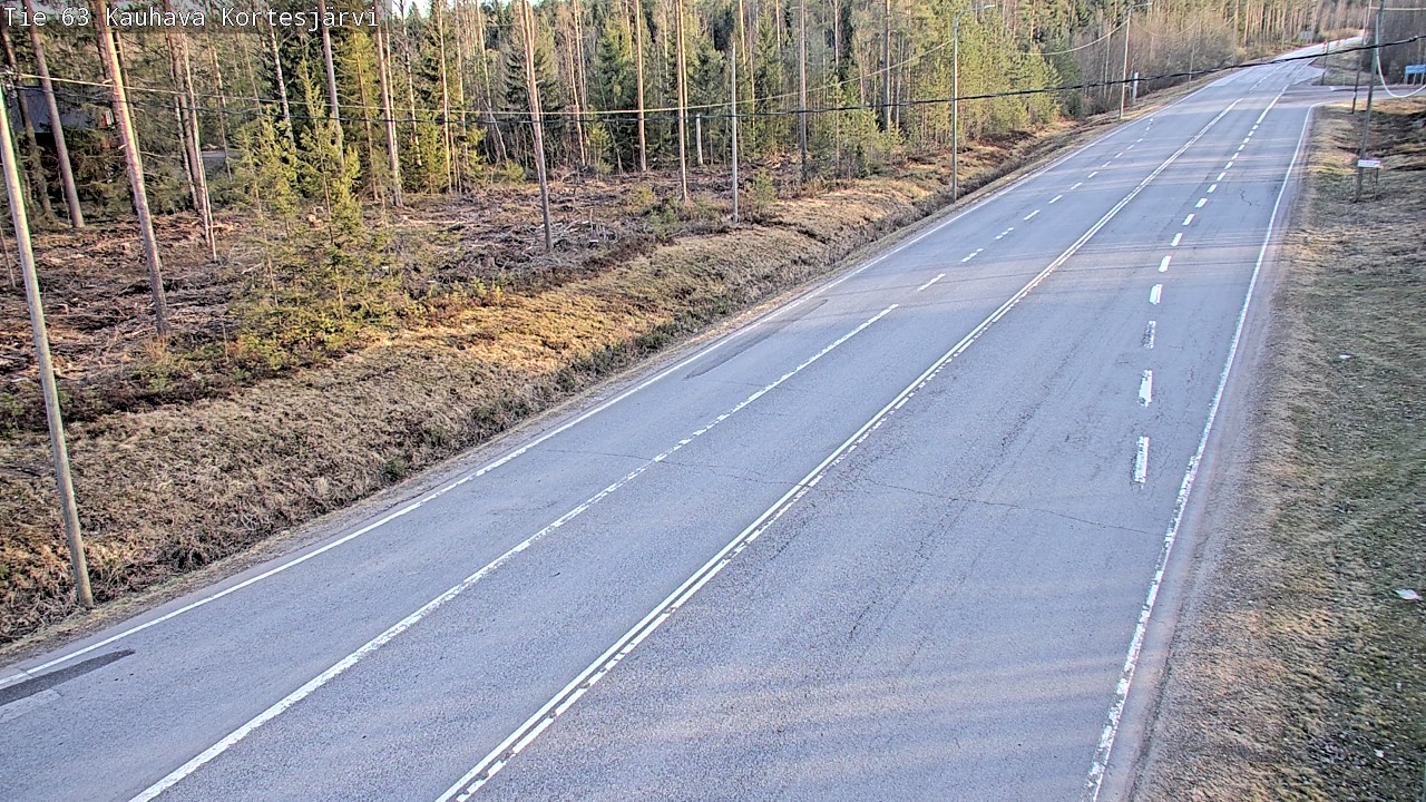 Weather Camera Image Väg 63 Kauhava Kortesjärvi, Kauhava, Etelä-Pohjanmaa