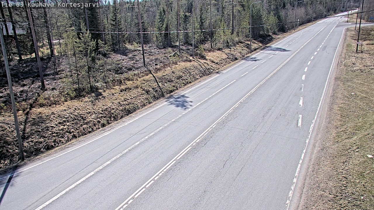 Weather Camera Image Väg 63 Kauhava Kortesjärvi, Kauhava, Etelä-Pohjanmaa
