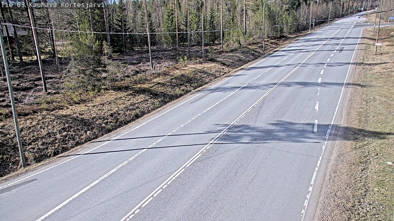 Weather Camera Image Väg 63 Kauhava Kortesjärvi, Kauhava, Etelä-Pohjanmaa