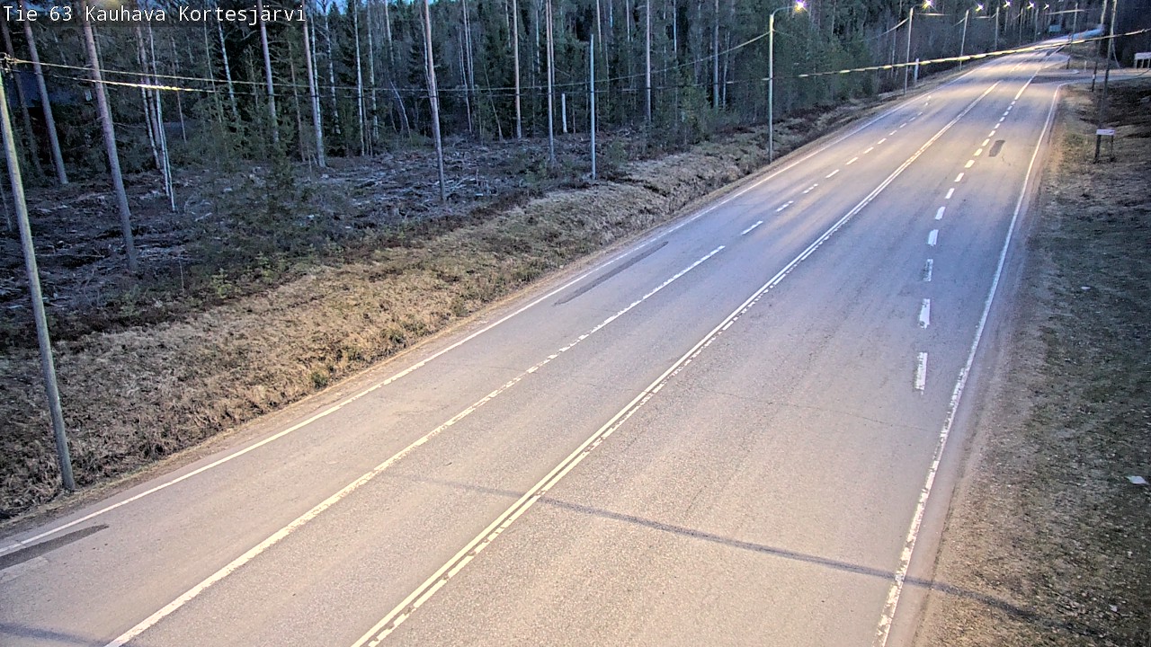Weather Camera Image Väg 63 Kauhava Kortesjärvi, Kauhava, Etelä-Pohjanmaa