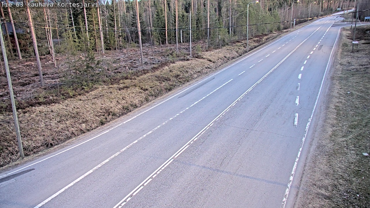 Weather Camera Image Väg 63 Kauhava Kortesjärvi, Kauhava, Etelä-Pohjanmaa