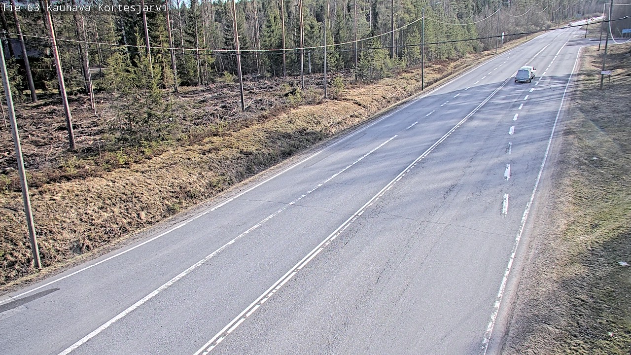 Weather Camera Image Väg 63 Kauhava Kortesjärvi, Kauhava, Etelä-Pohjanmaa