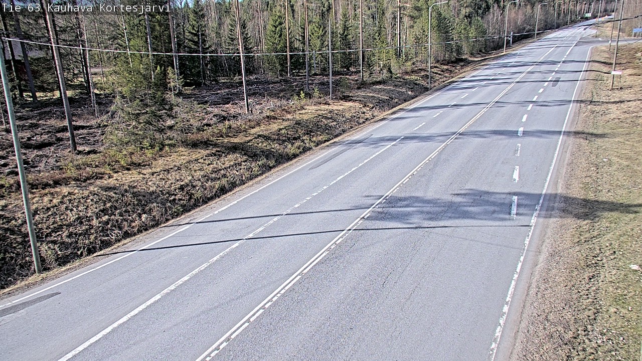 Weather Camera Image Väg 63 Kauhava Kortesjärvi, Kauhava, Etelä-Pohjanmaa