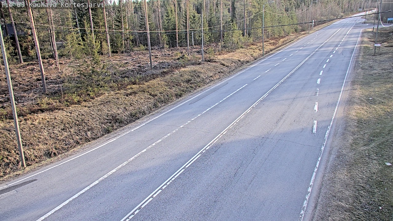 Weather Camera Image Väg 63 Kauhava Kortesjärvi, Kauhava, Etelä-Pohjanmaa