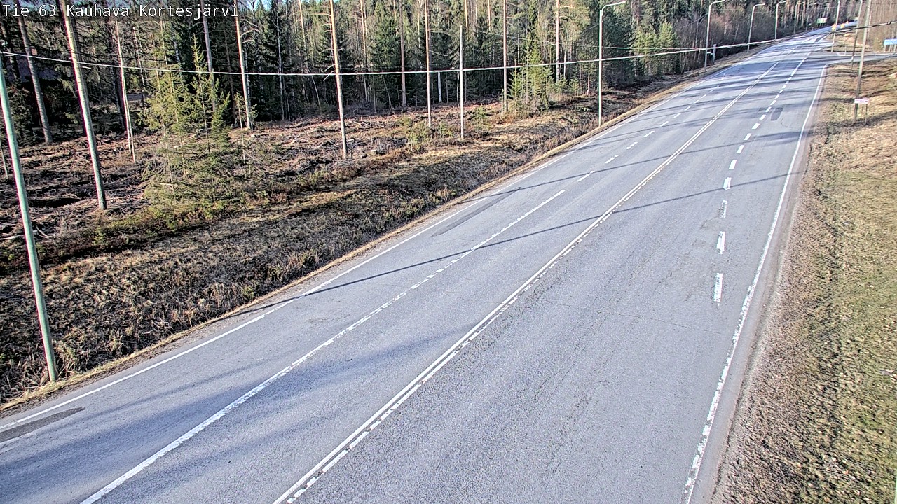 Weather Camera Image Väg 63 Kauhava Kortesjärvi, Kauhava, Etelä-Pohjanmaa