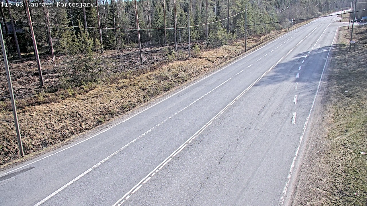Weather Camera Image Väg 63 Kauhava Kortesjärvi, Kauhava, Etelä-Pohjanmaa