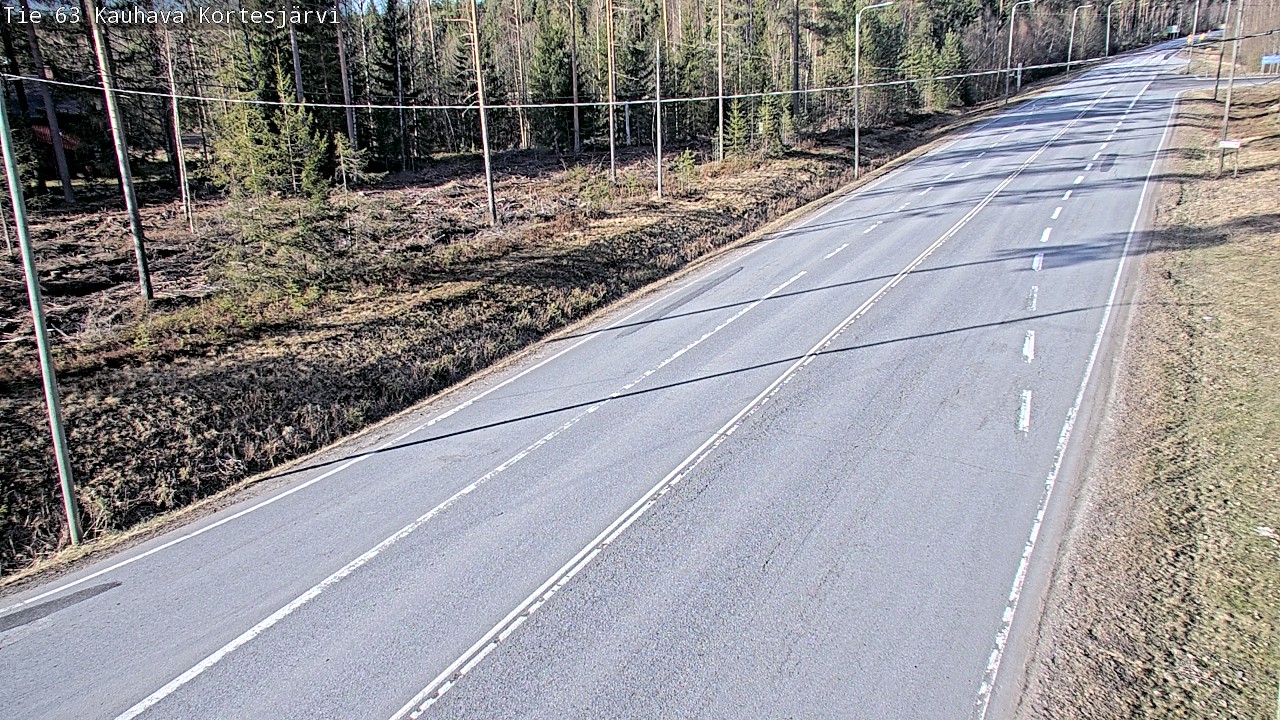 Weather Camera Image Väg 63 Kauhava Kortesjärvi, Kauhava, Etelä-Pohjanmaa