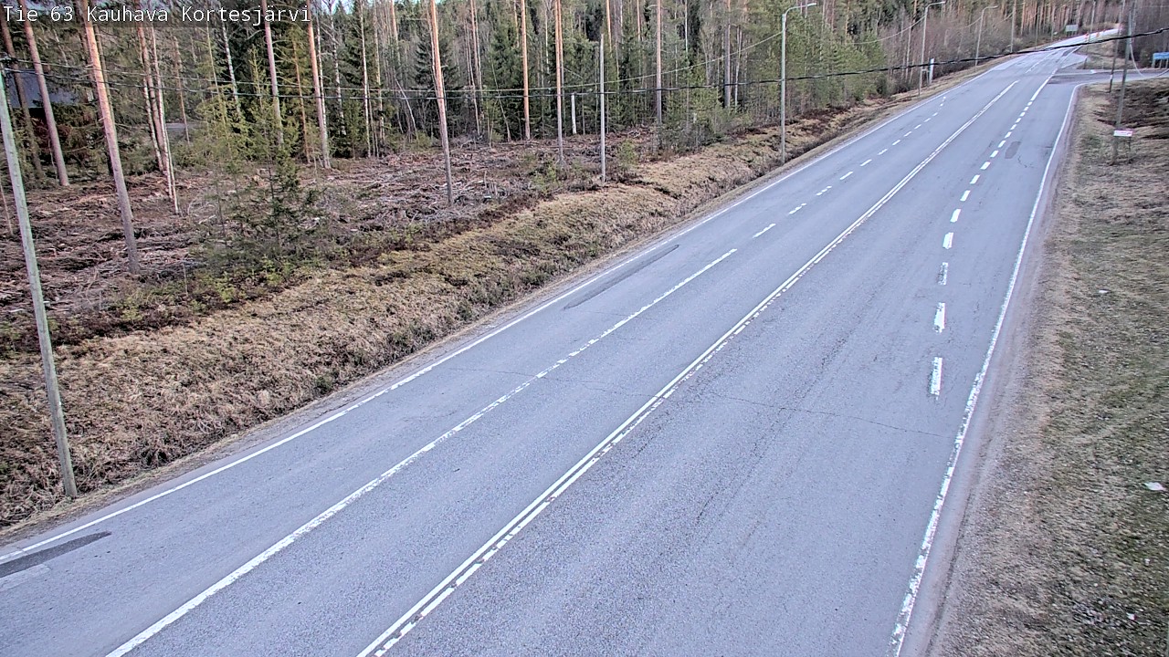Weather Camera Image Väg 63 Kauhava Kortesjärvi, Kauhava, Etelä-Pohjanmaa