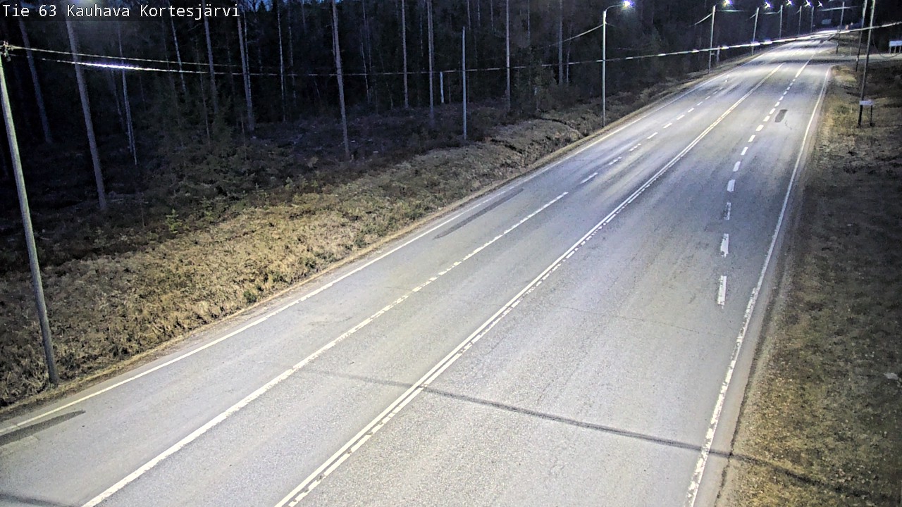 Weather Camera Image Väg 63 Kauhava Kortesjärvi, Kauhava, Etelä-Pohjanmaa