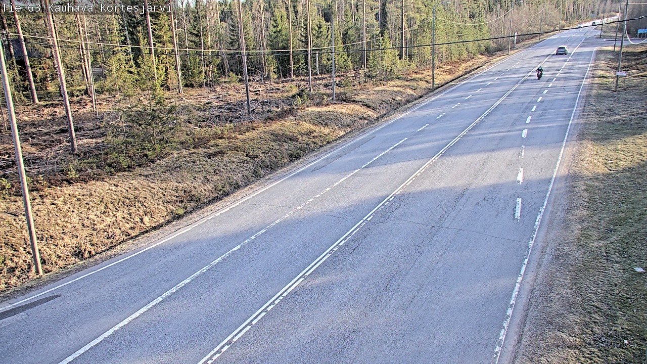 Weather Camera Image Väg 63 Kauhava Kortesjärvi, Kauhava, Etelä-Pohjanmaa
