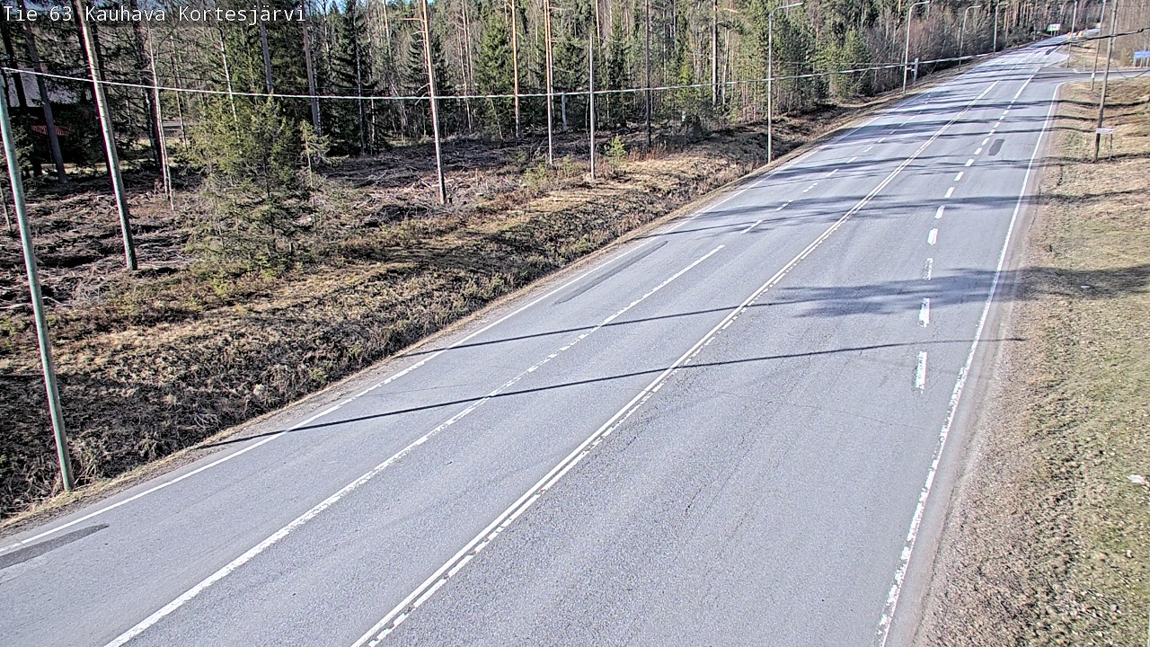 Weather Camera Image Väg 63 Kauhava Kortesjärvi, Kauhava, Etelä-Pohjanmaa