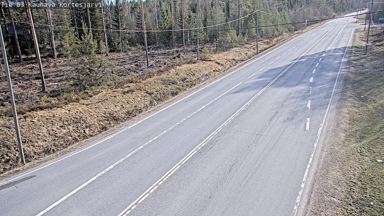 Weather Camera Image Väg 63 Kauhava Kortesjärvi, Kauhava, Etelä-Pohjanmaa