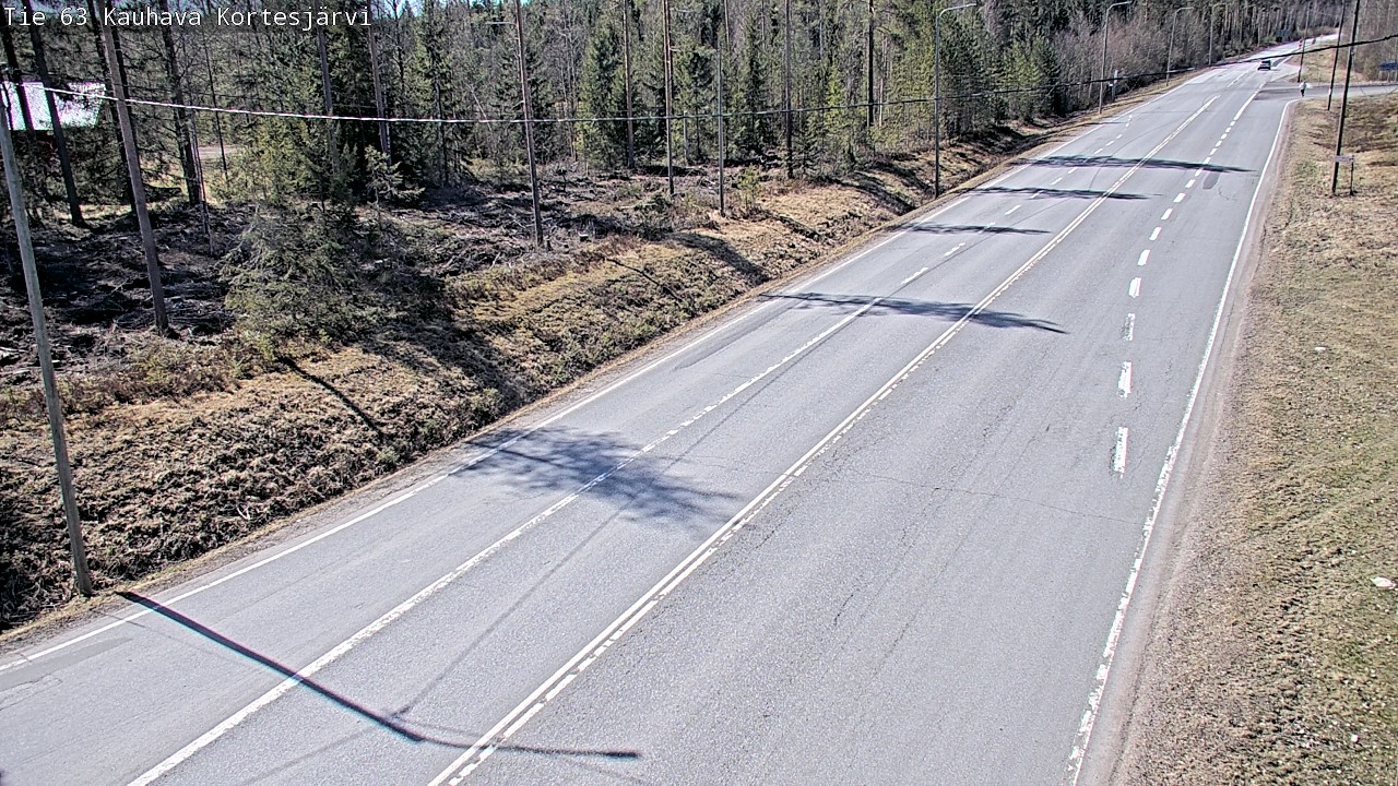 Weather Camera Image Väg 63 Kauhava Kortesjärvi, Kauhava, Etelä-Pohjanmaa