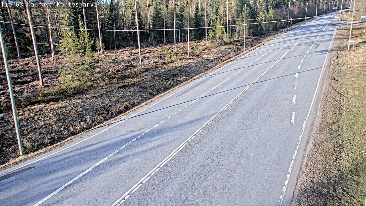 Weather Camera Image Väg 63 Kauhava Kortesjärvi, Kauhava, Etelä-Pohjanmaa