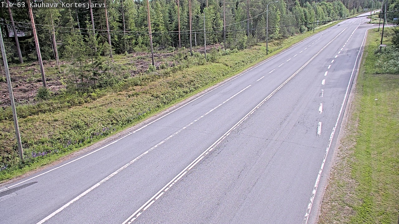 Weather Camera Image Väg 63 Kauhava Kortesjärvi, Kauhava, Etelä-Pohjanmaa