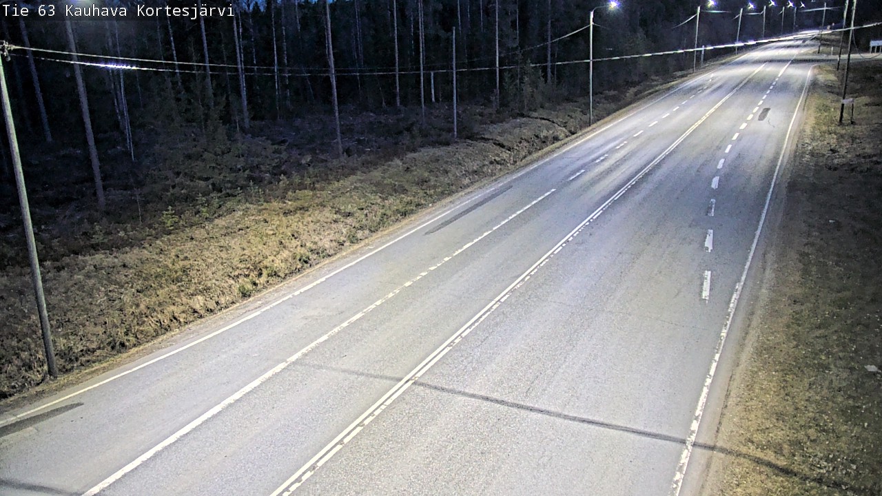 Weather Camera Image Väg 63 Kauhava Kortesjärvi, Kauhava, Etelä-Pohjanmaa