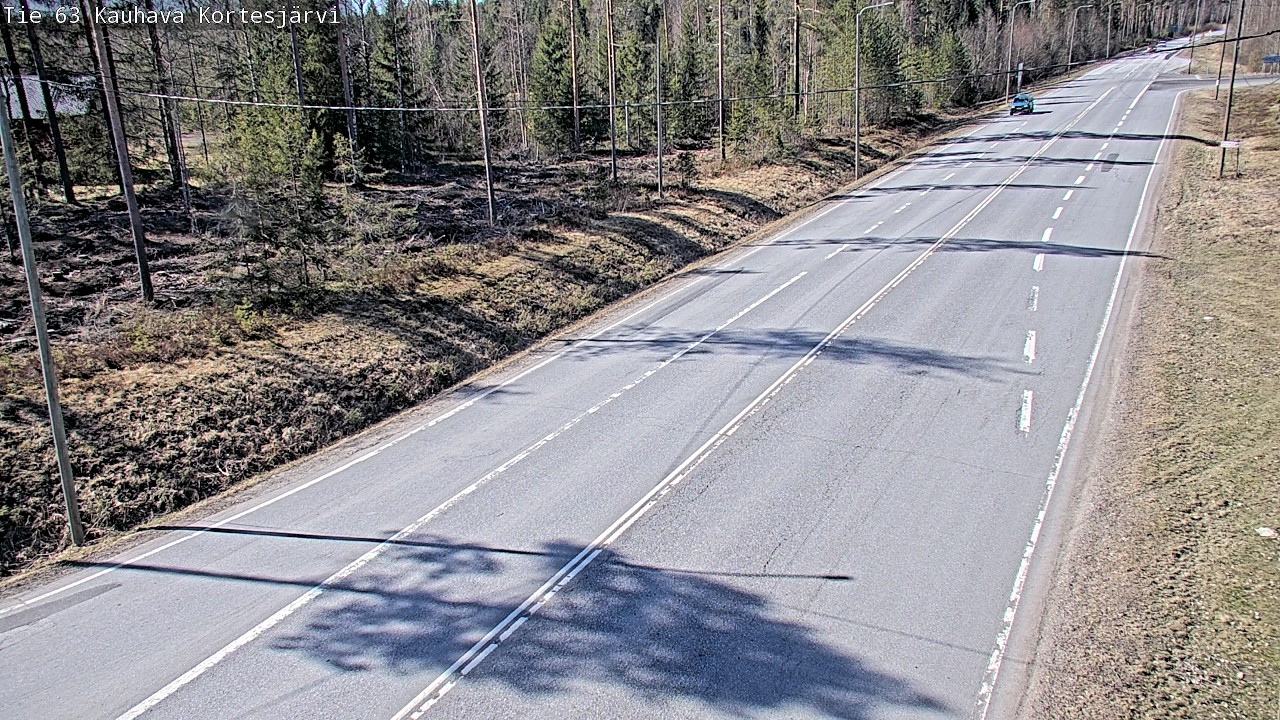 Weather Camera Image Väg 63 Kauhava Kortesjärvi, Kauhava, Etelä-Pohjanmaa