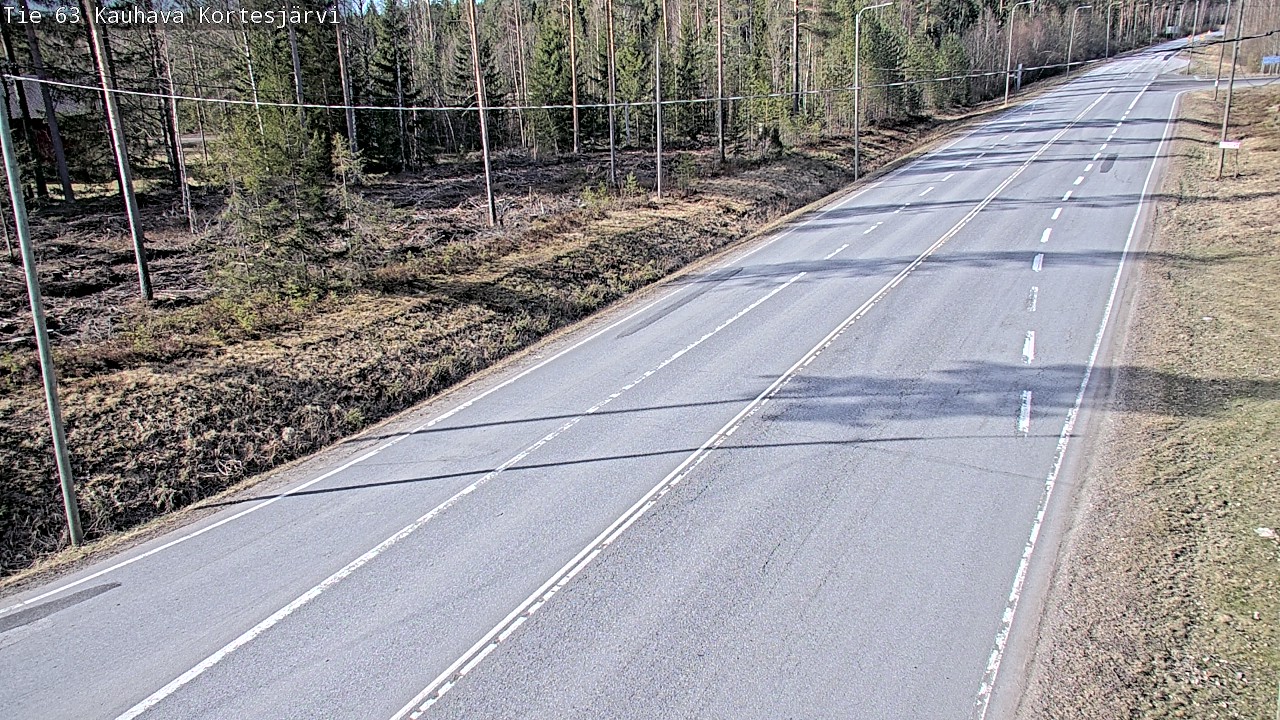 Weather Camera Image Väg 63 Kauhava Kortesjärvi, Kauhava, Etelä-Pohjanmaa