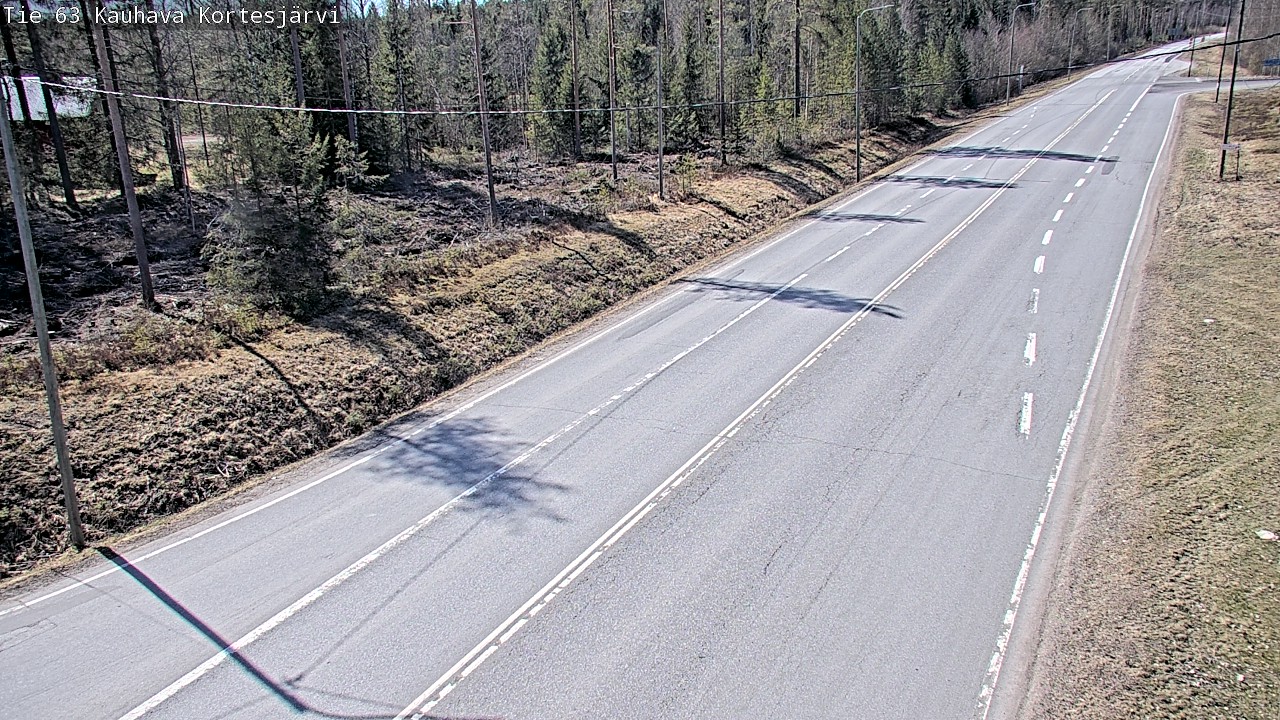 Weather Camera Image Väg 63 Kauhava Kortesjärvi, Kauhava, Etelä-Pohjanmaa