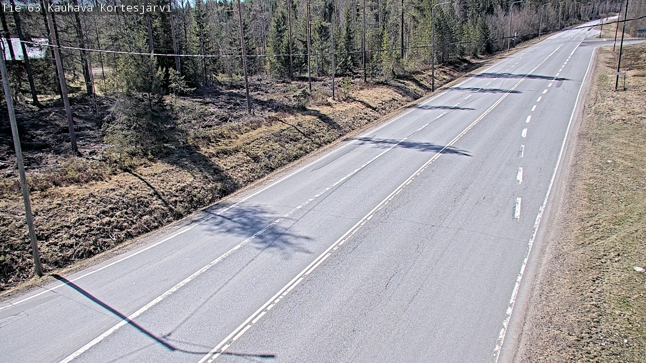 Weather Camera Image Väg 63 Kauhava Kortesjärvi, Kauhava, Etelä-Pohjanmaa