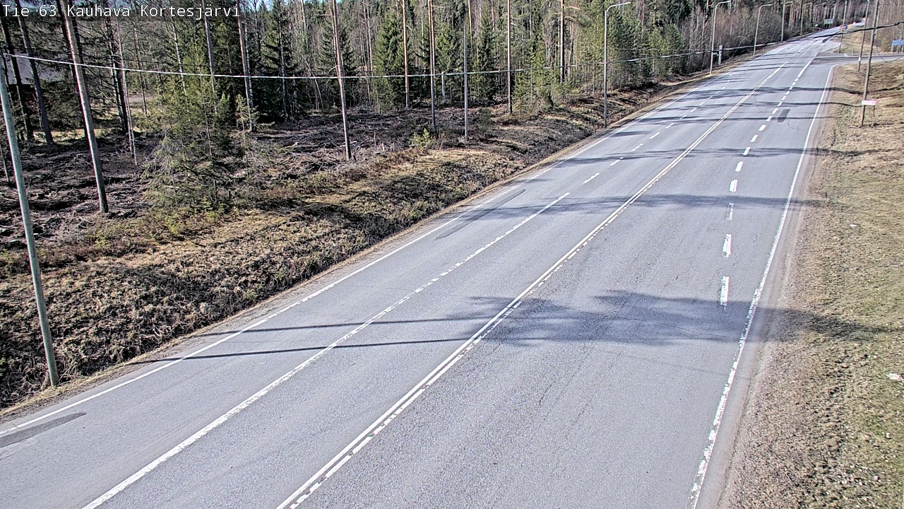 Weather Camera Image Väg 63 Kauhava Kortesjärvi, Kauhava, Etelä-Pohjanmaa