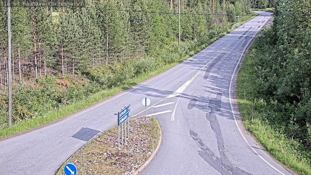 Weather Camera Image Road 63 Kauhava Kortesjärvi, Kauhava, Etelä-Pohjanmaa