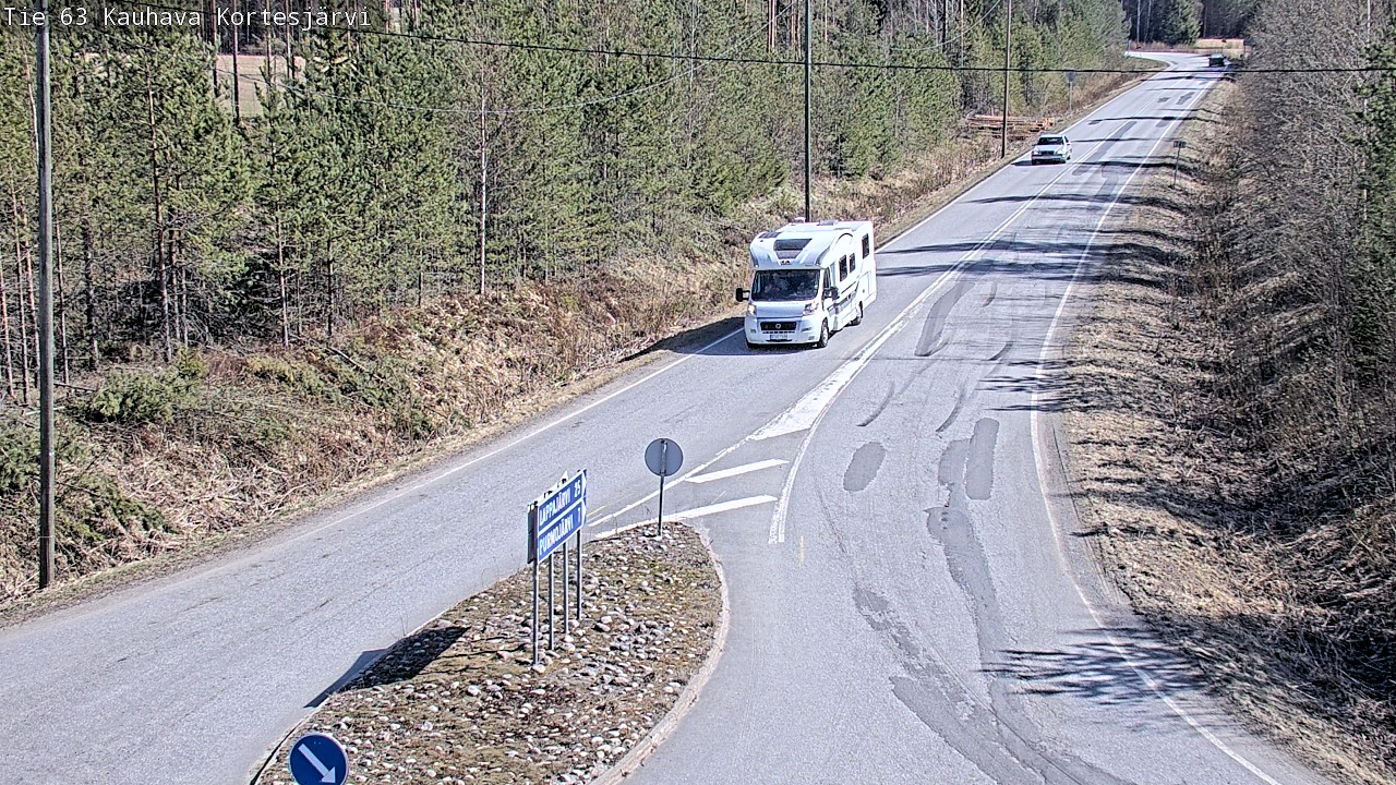 Weather Camera Image Road 63 Kauhava Kortesjärvi, Kauhava, Etelä-Pohjanmaa