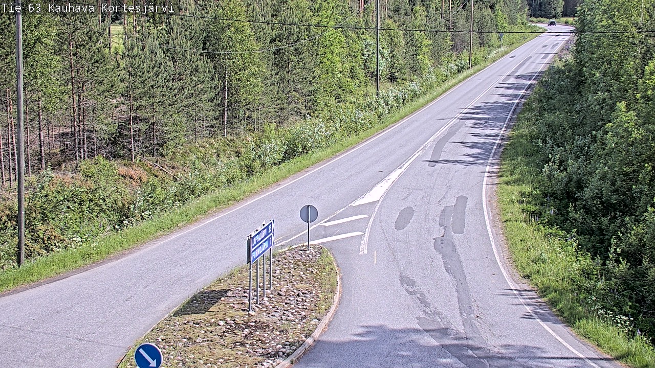 Weather Camera Image Väg 63 Kauhava Kortesjärvi, Kauhava, Etelä-Pohjanmaa