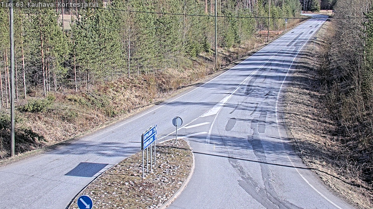 Weather Camera Image Road 63 Kauhava Kortesjärvi, Kauhava, Etelä-Pohjanmaa